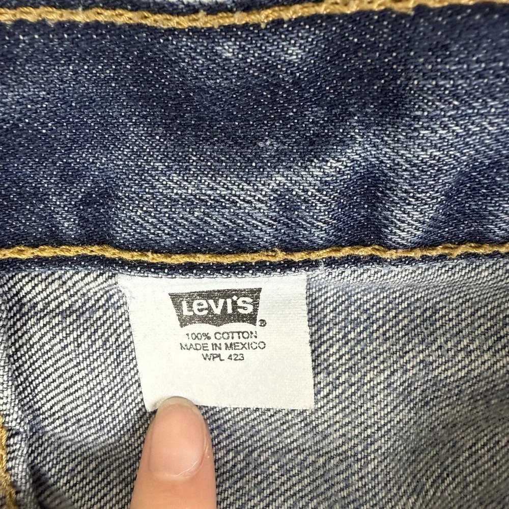 2000s Levis‎ 501 Jeans 36 x 34 Medium Wash Denim Button Fly Mexico Paper Tag